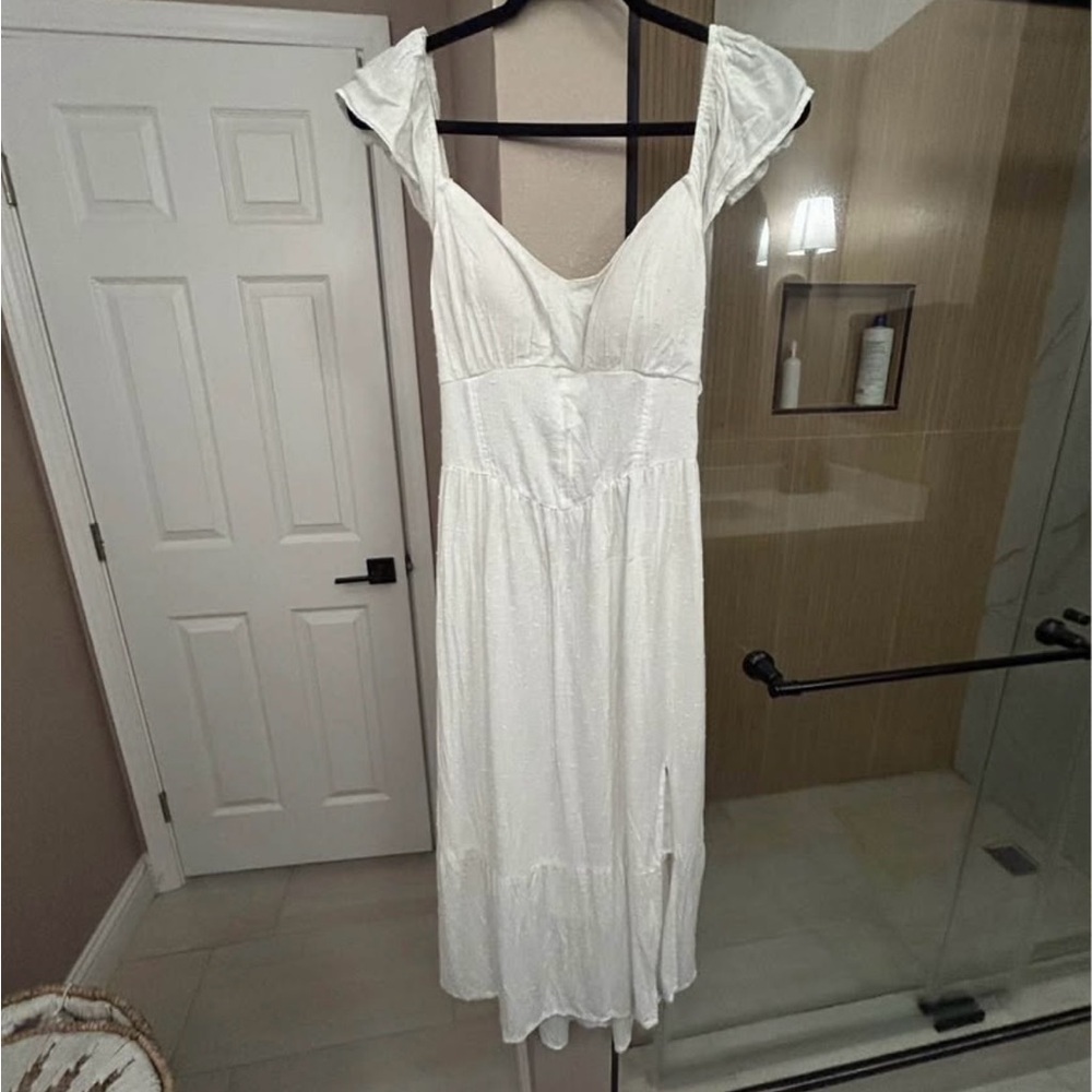 Hollister White Backless Dress